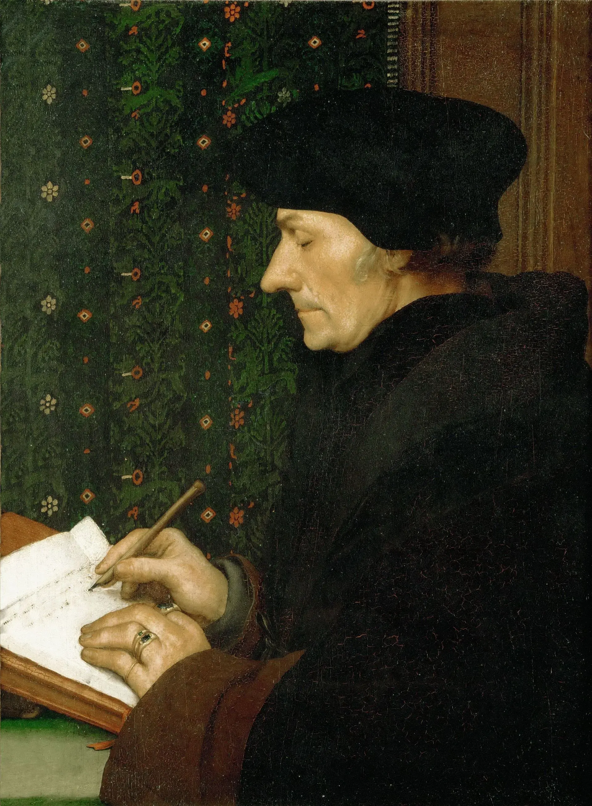 Bildnis des schreibenden Erasmus von Rotterdam, 1523