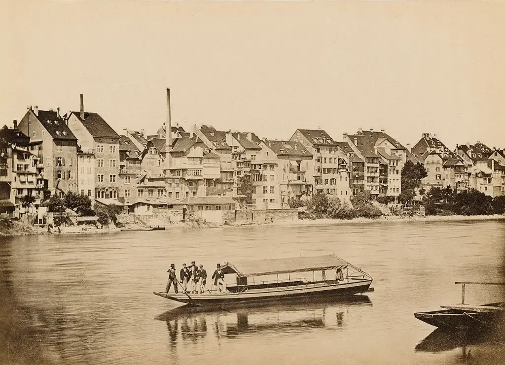 Fähre im St. Johann, um 1870