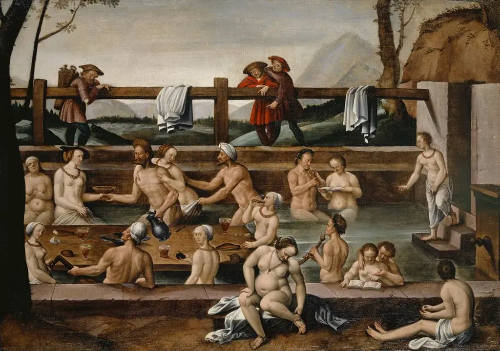 "Das Bad zu Leuk" malte Hans Bock d. Ä. 1597