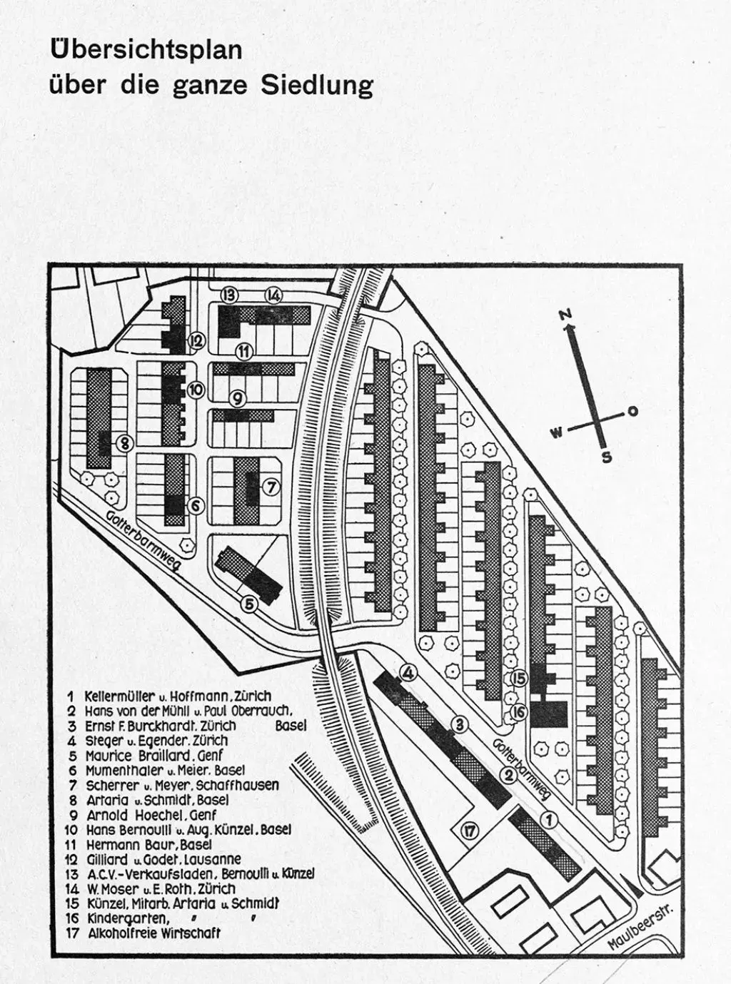 Übersichtsplan zur Ausstellungs-Siedlung während der Woba, 1930