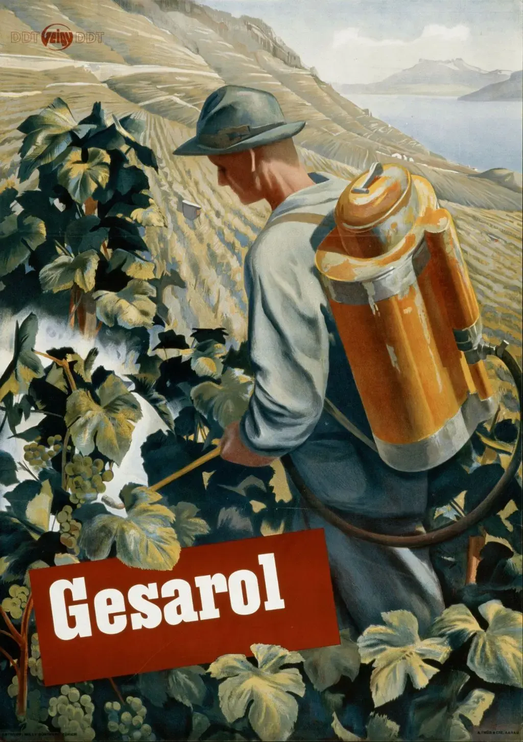 Das Plakat von 150 zeigt eine Illustration des Einsatzes von Gesarol