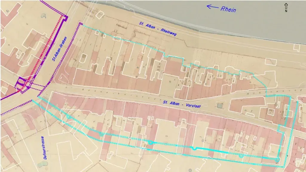 Plan der inneren St. Alban-Vorstadt