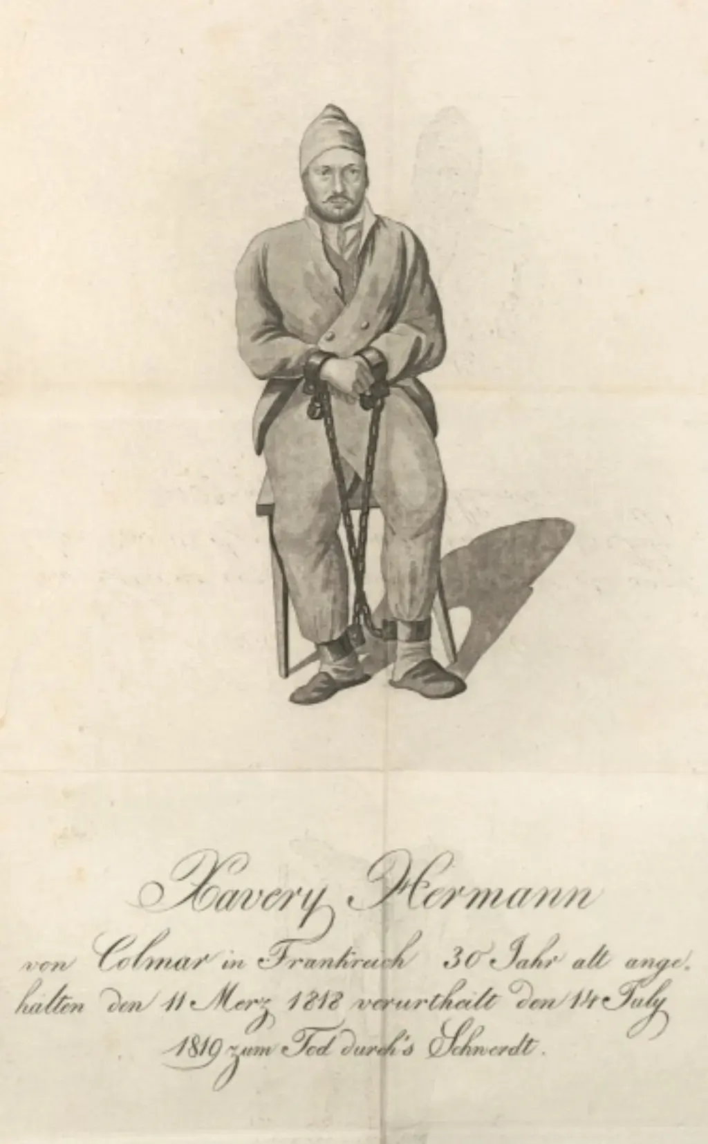 Der 1819 hingerichtete Xavery Hermann