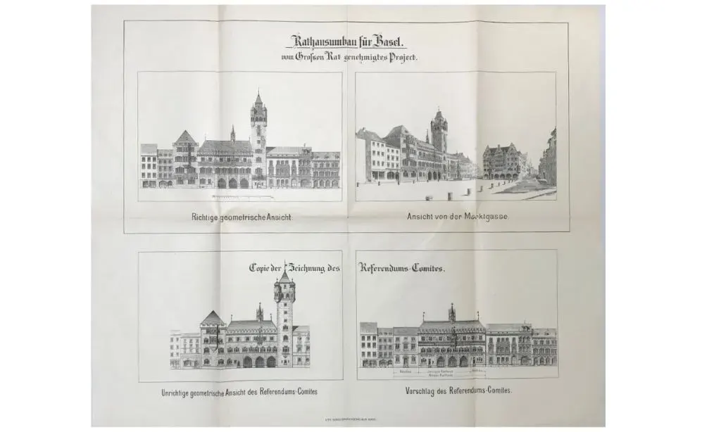 Vergleich der Pläne aus dem Abstimmungskampf, 1899